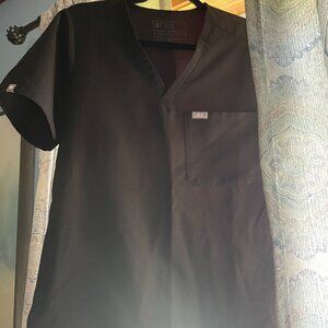Black FIGS Scrub Shirt